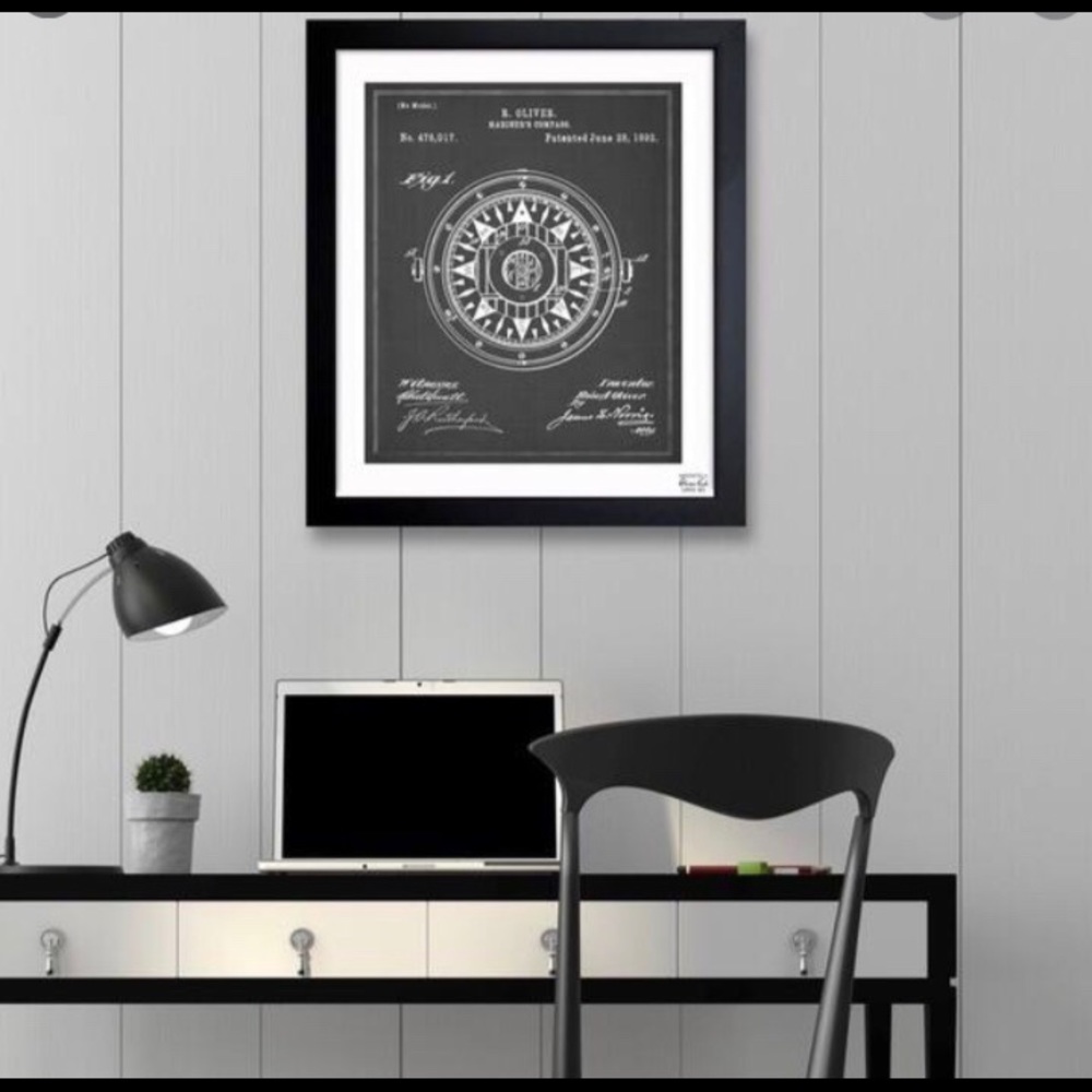 Oliver Gal compass 1892 blueprint
